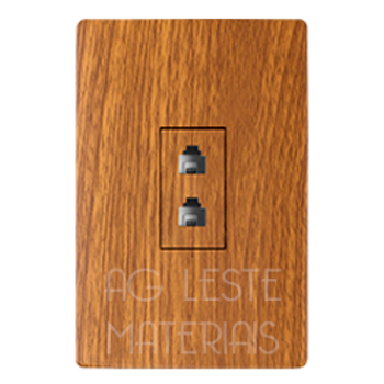 Conjunto Jack Duplo RJ11 Telefone 4x2 - Novara Especiais Cumaru